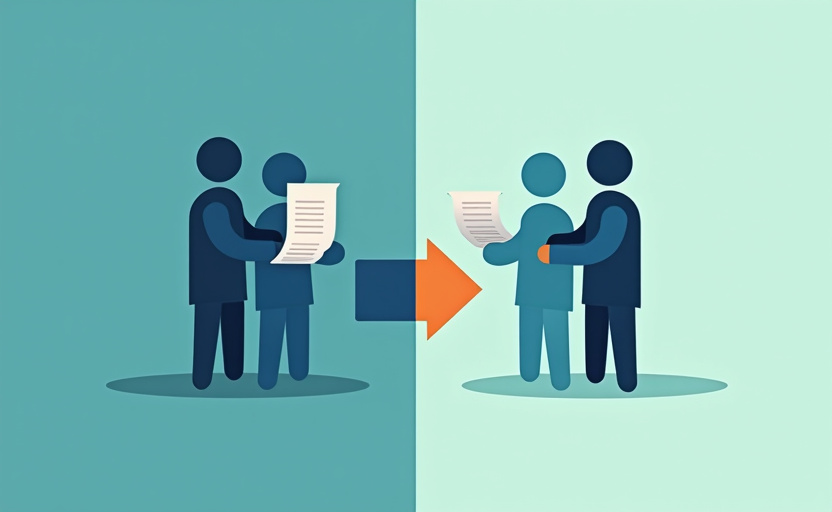 2社間と3社間の違いを示すイメージ